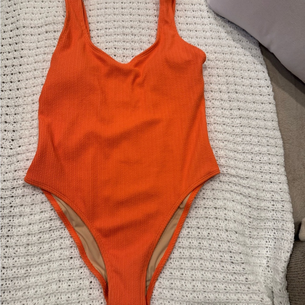 Orange One Piece Swimsuit